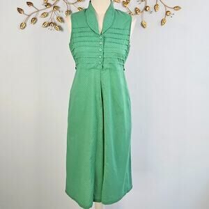 April Cornell Romantic Dot Porch Cotton Dress Size Small